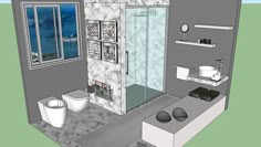 bathroom - 3D Warehouse Soft Utility, Cad Design, Shower Tray, Bath Room