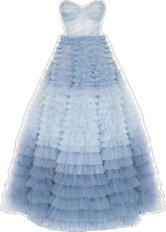 Blue Tulle Dresses With Ruffled Skirt, Blue Tulle Dress With Ruffled Skirt, Blue Tulle Gown With Ruffles, Blue Tiered Tulle Skirt Dresses, Light Blue Ruffled Gown For Party, Light Blue Ruffled Party Gown, Blue Ruffled Gown For Gala, Fluffy Dress, Sky Blue Dress