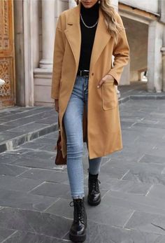 Long Brown Coat, Khaki Trench Coat, Tan Belt, Tan Coat