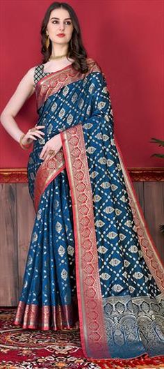 Blue color Saree in Art Silk, Silk fabric with Weaving work Blue Saree With Weaving Work For Diwali, Blue Saree With Weaving Work For Wedding, Blue Art Silk Saree With Weaving Work, Blue Art Silk Dupatta With Weaving Work, Blue Traditional Wear With Weaving Work For Diwali, Blue Traditional Wear For Wedding With Weaving Work, Blue Wedding Dupatta With Weaving Work, Blue Traditional Wear With Weaving Work In Art Silk, Blue Traditional Wear With Weaving Art Silk