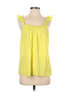 Hello2you Sleeveless Blouse Size: Small Tops - used. 100% COTTON | Hello2you Sleeveless Blouse: Yellow Tops - Size Small Yellow Tops, Yellow Top, Small Tops, Sleeveless Blouse, Womens Clothing Tops, Sleeveless Top, Womens Tops, The 100, Handbags