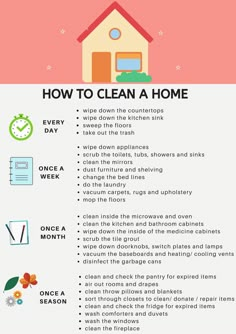 how to clean a home info sheet