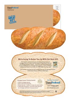 an advertisement for bread with the words, we're going to butter you up with our