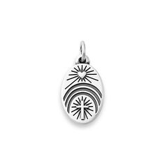 Just as God's Love brightens your world, this sterling silver charm will bring joy to you and your charm collection. This oval silver charm is a symbol of love, light and hope with its heart-shaped sun radiating over a rainbow and glowing cross. This fres Charm Collection, New Gods, Love Light, Love Charms, Fresh Design, Love Symbols, A Rainbow, Sterling Silver Charm, Bracelet Sizes