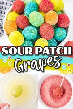 Sour Candy Recipe, Gelatin Recipes, Frozen Grapes, Grape Recipes, Slow Cooker Desserts, Candy Recipes Homemade