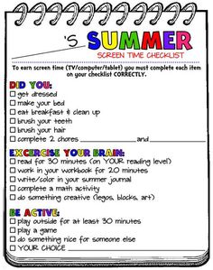 a printable summer checklist with the words, i'm not sure what to do