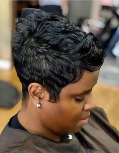 Black Pixie Haircut, Short Black Haircuts, Short Hair Styles African American, Short Relaxed Hairstyles, Black Hair Short Cuts, Short Black Hair, American Hairstyles, Easy Hairstyles For Medium Hair