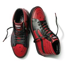 #VansXMarvel 😍 Mens Vans Shoes, Shoes Vans, Vans Sk8 Hi, Marvel Deadpool, Hype Shoes, Vans Off The Wall