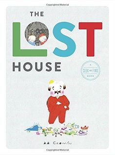 the lost house book cover with an image of a dog in red and green on it