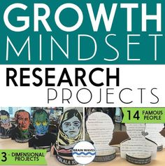 the growth minds research project is on display