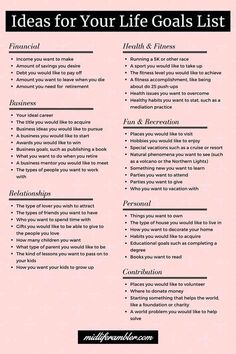 You need to make a life goals list! Why? If you do it correctly, your life goals list help you realize dreams you didn't even think were possible. You can also use it to motivate yourself and it can even help you understand and value the things that are important to you. Here's how to make your own life goals list and ideas to help you get started. Goals List, Life Goals List, Get Your Life Together, Studera Motivation, Goal List, Writing Therapy, New Year Goals