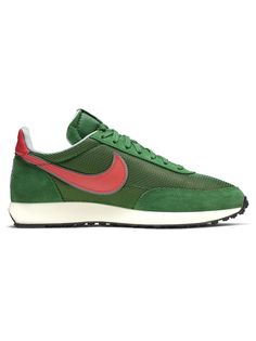 NIKE HAWKINS HIGH AIR TAILWIND 79 - PINE GREEN/COSMIC CLAY-SAIL. #nike #shoes Green Stranger Things, Hawkins High School, School Blazer, Nike Air Tailwind, Sports Bracelet, Blazer Mid, Mens Nike Air