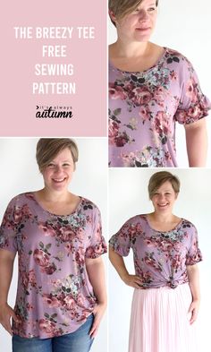 the breezy tee sewing pattern is easy to sew