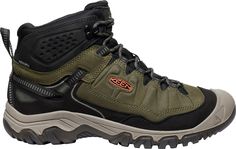 Made with resilient cushioning and a longer-lasting fused construction  the men's KEEN Targhee IV Mid Waterproof hiking boots provide out-of-the-box comfort  so you can get out exploring. Green High-top Breathable Hiking Boots, High-top Steel Toe Hiking Boots For Outdoor, Green High-top Hiking Boots For Outdoor, Durable High-top Hiking Boots For Safety, Waterproof Hiking Boots Keen, Mens Hiking Boots, Men's Day, Waterproof Hiking Boots, Mens Items