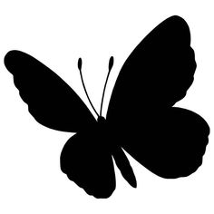 a black and white silhouette of a butterfly