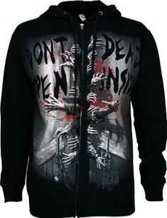 a black zip up hoodie with the words don't be afraid on it