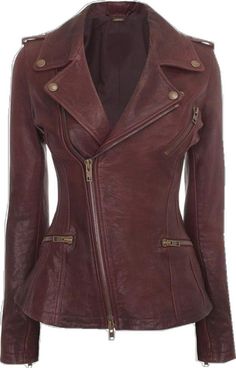 Fitted Brown Leather Jacket With Asymmetrical Zip, Elegant Fitted Leather Jacket With Asymmetrical Zip, Fitted Leather Jacket With Side Zipper For Fall, Chic Fitted Leather Jacket, Jacket Leather Outfit, Outfit Leather Jacket, Cocktail Jacket, Genuine Leather Jackets, Leather Outfit