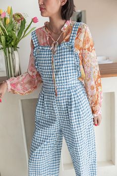 Salopette Outfit, Upcycle Sewing, Op Shop, Aesthetic Clothes, Gingham, Fashion Inspo, Cute Outfits, Vintage Fashion