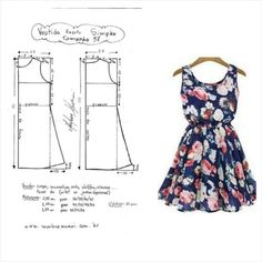 an image of a women's dress on a hanger and the measurements for it