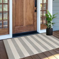 the front door is clean and ready for us to use as an entrance mat or rug