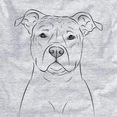 a drawing of a dog's face in black and white