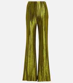 Find GALVAN Nuage Pleated Pants on Editorialist. Material: 100% polyester. Care instructions: specialist clean. Made in the UK. Designer color name: Olive. Closure: zipped side. Pleated Fabric, Pleated Pants, Elie Saab, Color Names, Bottoms Pants, Wide Leg Pants, The Uk, Womens Bottoms, Night Out