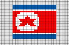 the canadian flag made up of squares in red, white and blue with a maple leaf on it