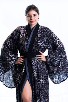 old hollywood robe long Elegant Oversized Kimono With Kimono Sleeves, Leopard Kimono, Maternity Wrap Dress, Green Kimono, Wild Print, Kimono Dressing Gown, Plus Size Kimono, Cotton Lingerie, Silk Kimono Robe