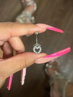 Spoil Her Tiara Heart Belly Ring – She Ate Pink Stones, Red Stones, White Stones, Belly Piercing, Belly Button Ring, Rose Gold Pink, Button Ring, Belly Ring, Belly Rings