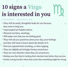 the zodiac sign for virgo is interested in you, and there are other signs