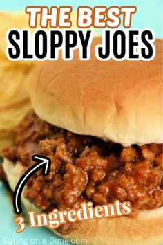 the best sloppy joes recipe for 3 ingredients