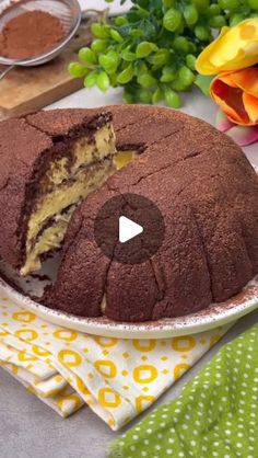 a chocolate cake with a slice taken out of it