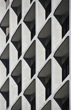 the side of a building with many windows