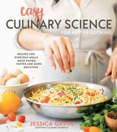 the cover of easy culinary science for better cooking, with a woman preparing food in a bowl