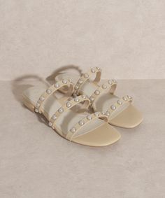 Sam Edelman Pearl Sandals, Summer Sandals Heels, Heel Care, Trending Flats, Pearl Sandals, Pearl Beading, Nude Sandals, Cute Flats, Warm Weather Outfits