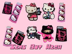 hello kitty cell phone cases are on display