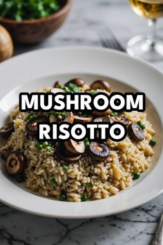 A photo of a  Mushroom Risotto a Risotto Recipes Balsamic Mushroom Risotto, Best Mushroom Risotto Recipes, One Pot Risotto, Rissoto Recipes Easy Mushroom, Shitake Risotto, Risotto Recipes Mushroom, Best Mushroom Risotto