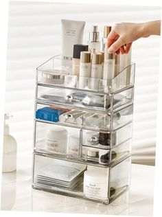 Return Policy Fast Delivery Trusted seller Acrylic Makeup Organizer, Large Clear Make up Holder Cosmetic Organizers Case - 5 Pieces Skincare Storage Box with 6 Drawers & 1 Tray for Bathroom, Vanity Countertop and Desk Product Description LARGE CAPACITY: 4 Large, 2 Small Drawer & 1 top compartments hold the Storage of Palettes, Perfumes, Lipsticks, Lip glosses, nail polish, jewelry and make up brushes Moisturizers Masks Lotions SPACE-SAVING: Compact and stackable, this organizer helps maximize counter or vanity space in your bathroom, bedroom, or living area. Easy Access: The drawers and tray provide easy access to your cosmetics, keeping them neatly organized and within reach. LONG-LASTING: Made from high-quality PET acrylic material, this makeup organizer is also incredibly sturdy SIZE: 9 Skincare Storage, Desk Product, Vanity Space, Acrylic Makeup Organizer, Acrylic Organizer Makeup, Vanity Countertop, Lip Glosses, Small Drawers, Makeup Organizer