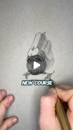 someone is drawing a new course sticker