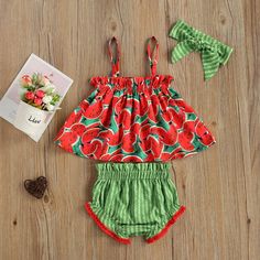 Spring Rompers, Watermelon Summer, Sassy Outfit, Watermelon Print, Perfect Summer Outfit, Babydoll Style, Summer Watermelon