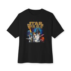 ✨ Elevate your Star Wars style with our custom oversized t-shirt featuring iconic Star Wars characters and the legendary phrase "Star Wars." 💫 Comfort and style collide in this relaxed-fit tee, complete with dropped shoulders for a modern aesthetic that seamlessly blends into any occasion. 🌟 Made with 100% airlume, ring-spun, and combed cotton, this shirt offers exceptional softness and comfort, ensuring a luxurious feel with every wear. 🎨 Whether you're lounging at home or heading out for an adventure in the galaxy far, far away, this t-shirt is the perfect choice for Star Wars enthusiasts. 🛍️ Treat yourself or surprise a fellow Star Wars fan with this must-have addition to any wardrobe – it's sure to become a favorite for casual outings and movie marathons alike! Garment Info:✨Unisex Star Wars Style, Boxy Tee, Star Wars Characters, Oversized T Shirt, Country Chic, Modern Aesthetic, Iconic Characters, Oversized Tshirt, Combed Cotton