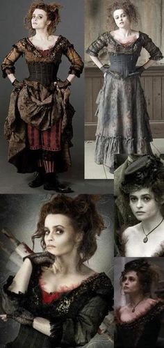 I watched one of my favorite films last night, Titanic, and it never ceases to amaze me as to how beautiful the wardrobe is in that movie. So today, my inspiration comes in the form of three of my … Sweeney Todd Costume, Tim Burton Personajes, Marla Singer, Colleen Atwood, Hollywood Costume, Hallowen Costume, Tim Burton Movie, John Brown