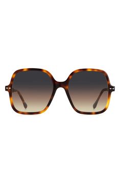 Isabel Marant Square Sunglasses | Nordstrom Square Acetate Sunglasses With Tinted Lenses, Luxury Square Sunglasses With Gradient Lenses, Black Sunglasses Square, Rose Gold Brown, Blue Accessories, Havana Brown, Isabel Marant Etoile, Eyewear Womens, The Temple