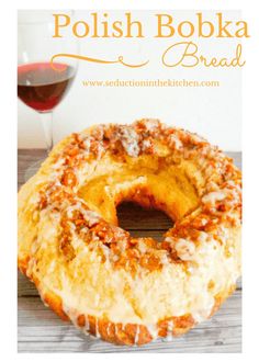 polish bodka bread with orange glaze on top