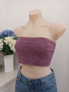 READY TO SHIP NOW  Deep plum or wine coloured crochet strapless summer festival top.  Made from 8 ply or medium weight acrylic yarn. FIND MORE TOPS HERE: https://www.etsy.com/your/shops/me/tools/listings/section:29518142,sort:title,order:ascending,stats:true Size: small to med          MODEL'S MEASUREMENTS:  Bust: 87cm under bust:  72cm Made from 100% acrylic  All items listed in my store are a finished product and are ready to be shipped immediately.   MADE IN A SMOKE FREE ENVIRONMENT 😊 Purple Crochet Top For Summer Festival, Fitted Purple Crochet Lace Top, Purple Crochet Lace Top For Summer, Purple Bohemian Crochet Lace Top, Crochet Festival Top, Crochet Festival, Deep Plum, Strapless Corset, Festival Tops