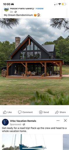 an image of a house that is on the facebook page with other pictures below it