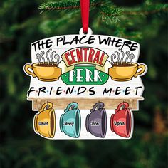 the place where central perk friends meet ornament