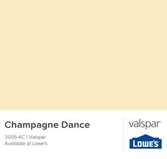 the words champagne dance are in front of a white background with blue and yellow accents