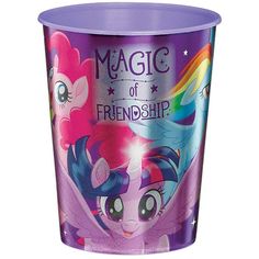 My Little Pony Adventures Favor Cup 16oz - Toy World Inc Party Favor Cups, My Little Pony Birthday Party, Pony Birthday Party, Little Pony Birthday Party, Favor Cups, 16 Oz Tumbler, My Little Pony Party, Pony Birthday, Pony Party