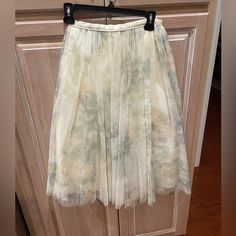 Jenny Yoo Ivory Sage Tulle Lucy Skirt Formal Tea Length Us Sz 12 Great Condition Second Picture Shows Print On A Different Jenny Yoo Dress- It Shows Up Better In Photo Jenny Yoo, Green Cream, Tea Length, Tulle Skirt, Womens Skirt, Size 12, Tea, Skirt, Cream